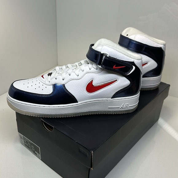 NIKE Air Force 1 MID QS men’s high to sneakers / size 12 - Picture 4 of 13